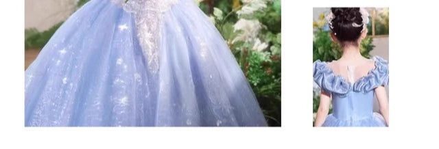 Elegangt Mädchen Abendkleid Luxus Prinzessin Kleid Geburtstag Party Pageant Outfit Kinder Klavier Rezitieren Leistung Formelle Kleidung.