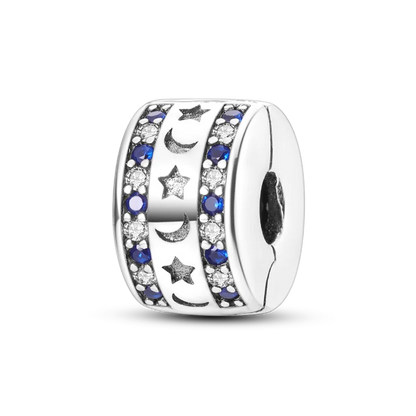 Silver Clasp 925 Sterling Silver CZ pave Clip Charms Daisy Beads Stopper Safety Chain fit Original Bangle Bracelet Jewelry Clip