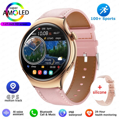 2025New GPS NFC Bluetooth Call Smartwatch Women Watch 4 mini Sports Track Heart Rate Oximetry Monitoring Health Smartwatch Woman