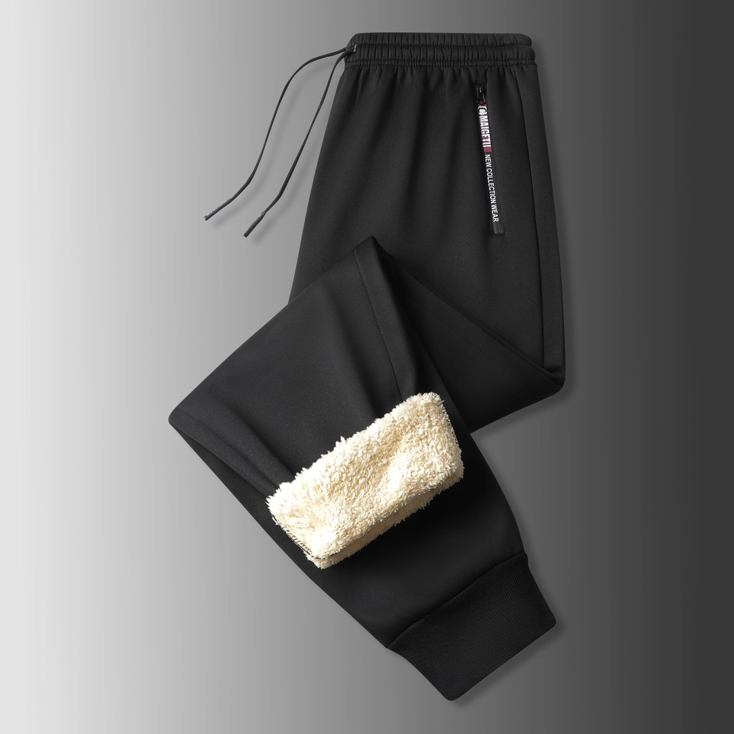 Mens Casual Pants Autumn Winter Fleece Sweatpants Men Running Jogger Sports Gym Trousers Fashion Solid Color Workout Long Pants.