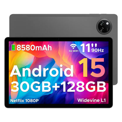 DOOGEE Tab A9 Pro+ Tablet PC Android 15 Dual Speakers 11'' Screen 30GB RAM (6GB+24G) 128GB 8580mAh Battery Widevine L1 Smart Pad