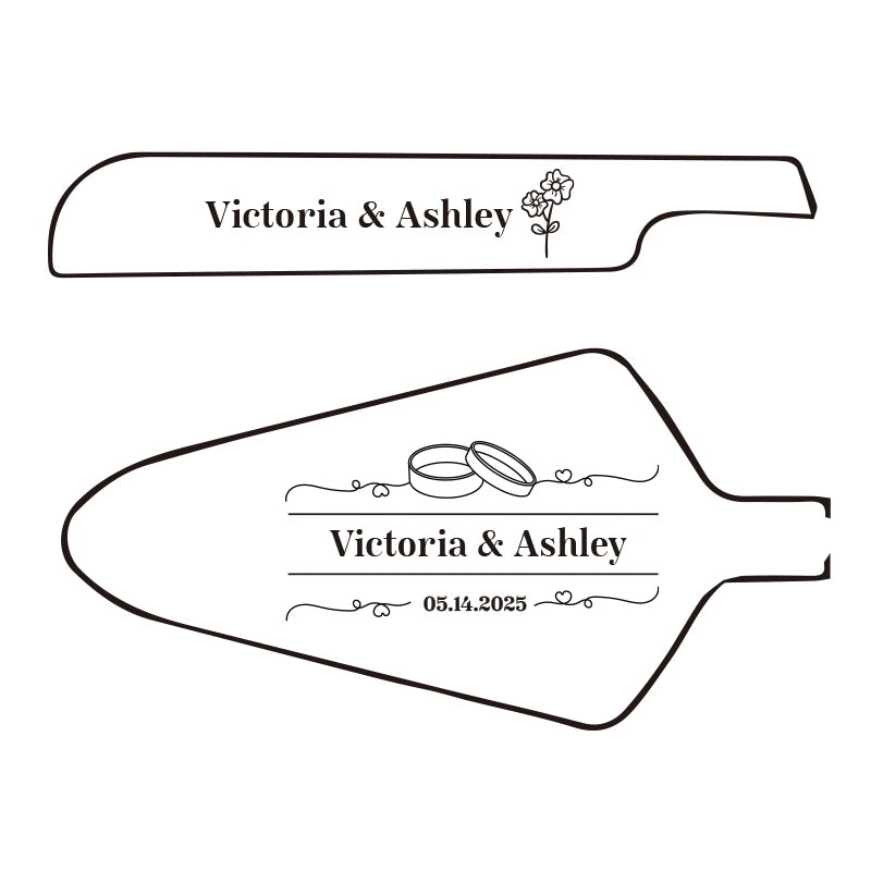 Personalised Wedding Cake Knife Shovel Custom Bride Gift Gold/Silver Cutting Server Set Engraved Birthday Party Cake Dinner Deco.