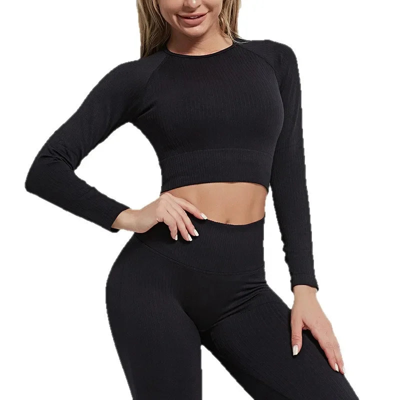 Women's Three-Piece Sportswear Set Yoga Fitness Leisure Sports Bra Pants Set Comfortable Breathable Gym Workout Outfit.