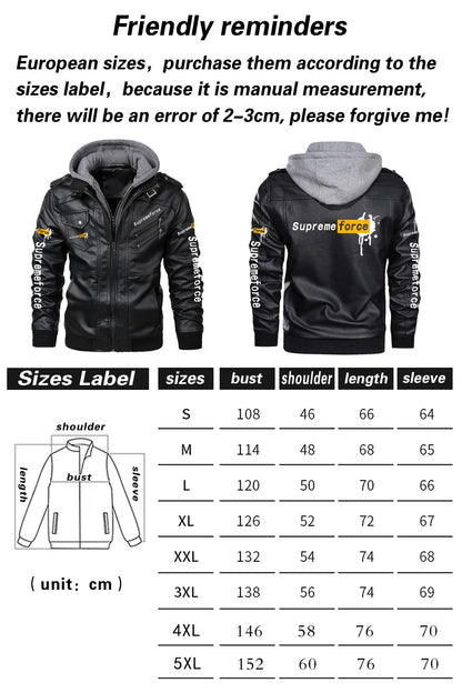 Men's vintage warm leather jacket, Honda motorcycle racing jacket, zipper windbreaker top, outdoor fashion, warm, winter.