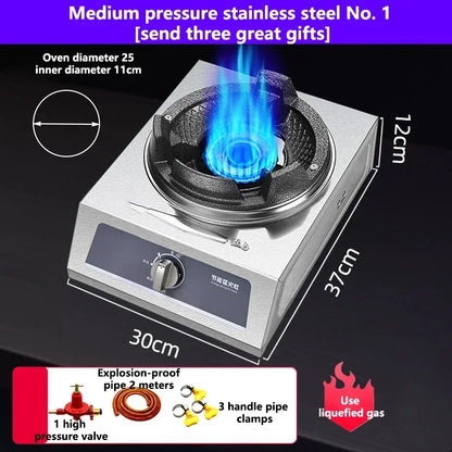 Furious Fire Stove Commercial Single Stove Liquefied Gas Stove Stir-frying High pressure stove stainless steel desktop gas stove