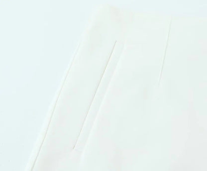 ZBZA Women High Waist A-line Shorts Loose Fit Double Pocket Zipper Solid Color Casual Mini Shorts Spring Summer New Chic Shorts.