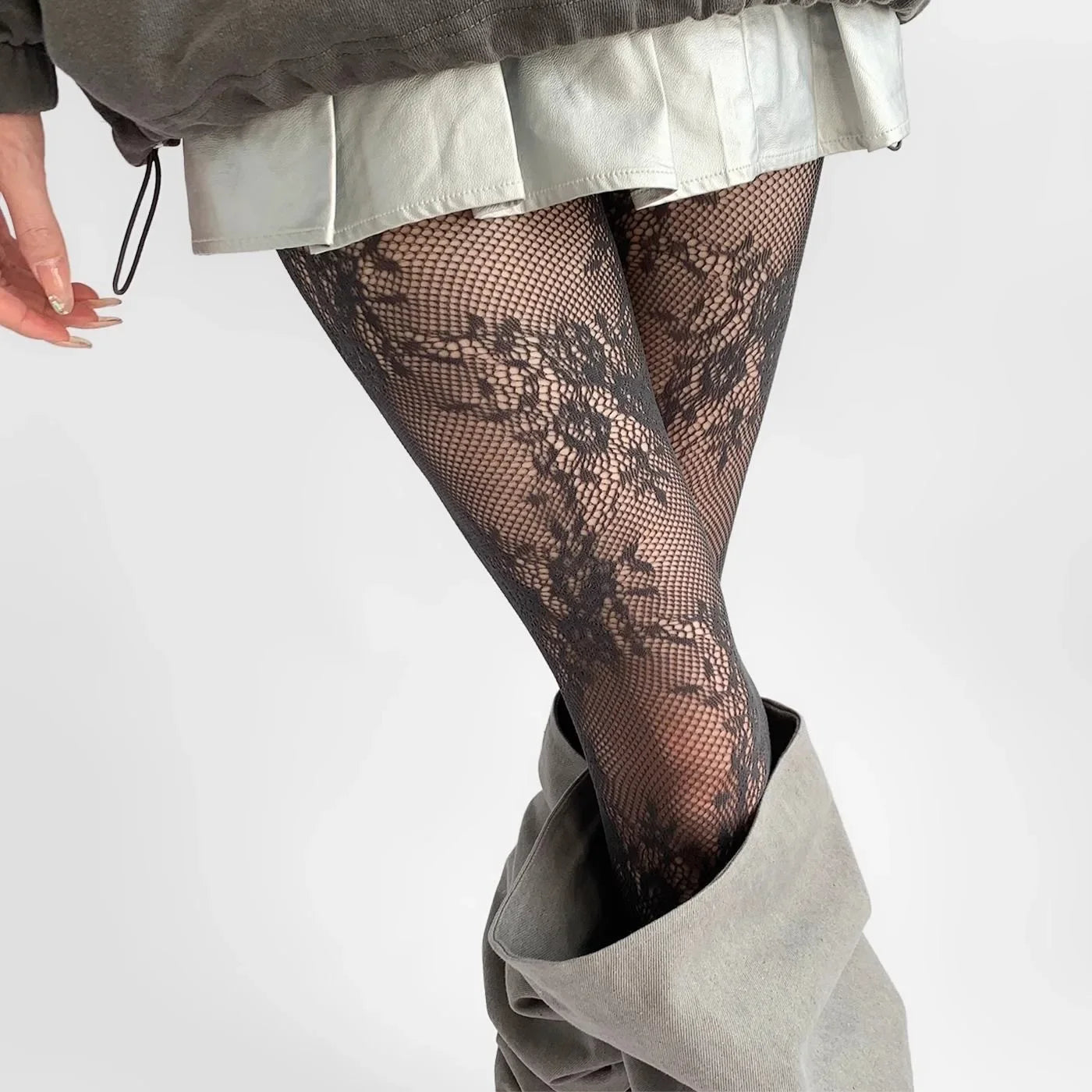 2025 New Tights Women Sexy Lace Floral Thigh High Stockings Pantyhose Lingerie Hosiery Mesh Fishnet Stockings Women Tights