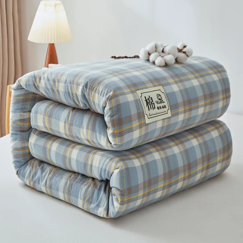 nordic quilt cotton 100% double bed comforters winter comforters King size duvet 220x240 cm winter Plaid comforter queen single.