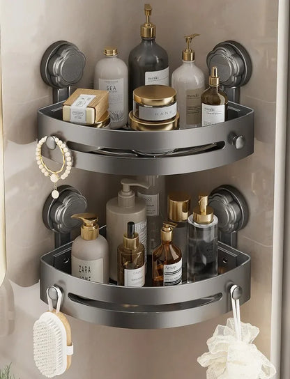 Waschraum-Saugnapf ohne Stanzen, dreieckiges Lagerregal, Badezimmer, Toilette, Ecke, Handtuch, Duschgel, Lagerregal