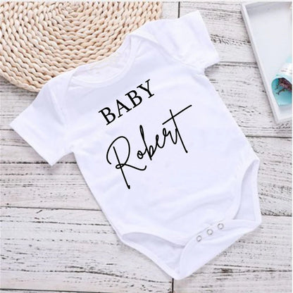 Personalisierter Name Baby Body Benutzerdefinierter Name Neugeborene Süße Kleidung Kleinkind Sommer Kurzarm Overall Unisex Kleinkind Dusche Geschenk.