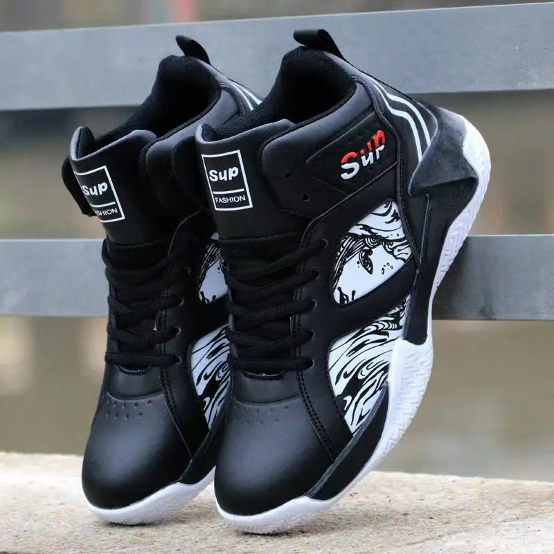 New Anti-Slip Men's Sneaker High Top Men's Basketball Shoes Luxury Comfortable Running Shoes Fashionable Versatile Casual Shoes