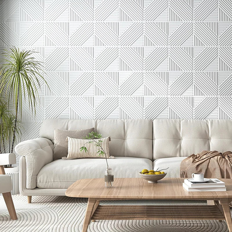 10pcs 30cm Wood grain 3D Stereo Wall Panel Diamond Not self-adhesive tile 3D wall sticker living room Bathroom tile wall paper