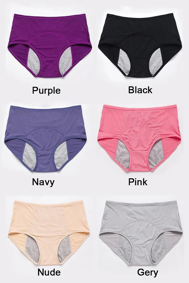 5 Piece Set Menstrual Panties Women Leak Proof Period Underwear Europe Size XXS-5XL Physiological Waterproof Pants