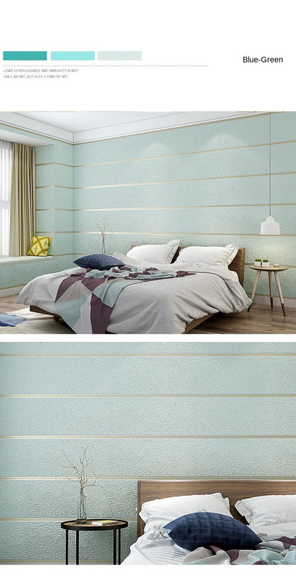 Moderne Hirschleder-Samt-Tapete, Vliesstoff, 3D-Streifen, für Wohnzimmer, Schlafzimmer, TV-Hintergrund, Wandpapier, Tale Diego Diego Wohnkultur