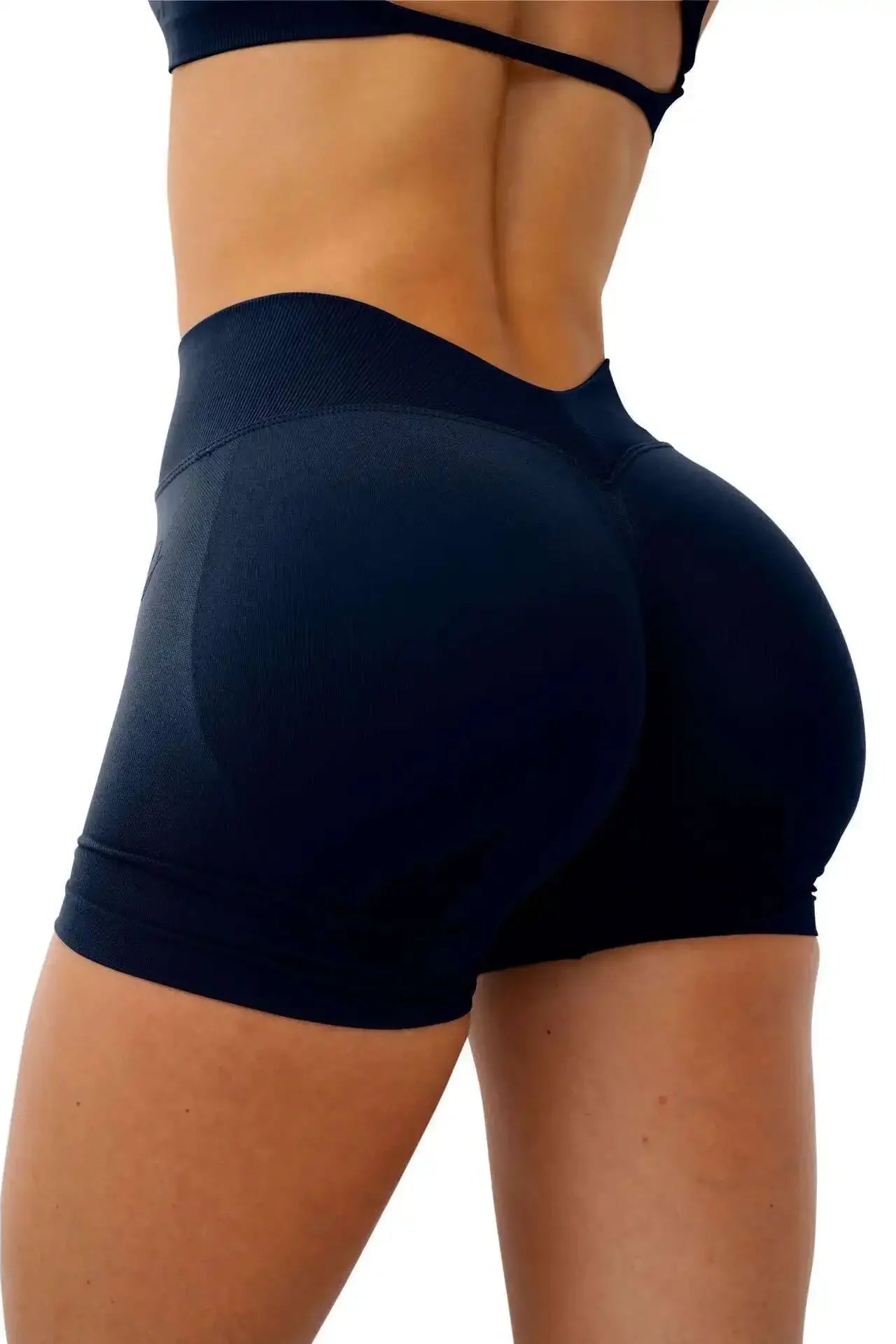 Short Gym Woman V Waist High Waist Fitness Training Yoga Clothing Running Butt Lifting Workout Leggings Cycling Sports Shorts.
