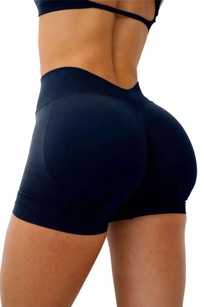 Short Gym Woman V Waist High Waist Fitness Training Yoga Clothing Running Butt Lifting Workout Leggings Cycling Sports Shorts.