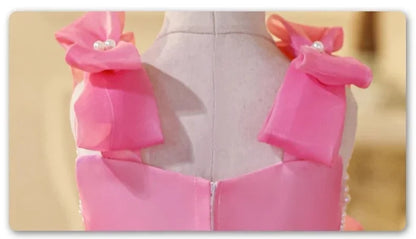 2025 Prinzessinnenkleid zum ersten Geburtstag für Mädchen, neue Hochzeit, Blumenmädchen, Klavieraufführung, Host-Kleid, Party-Kleidung, Outfits, passendes Bankett.