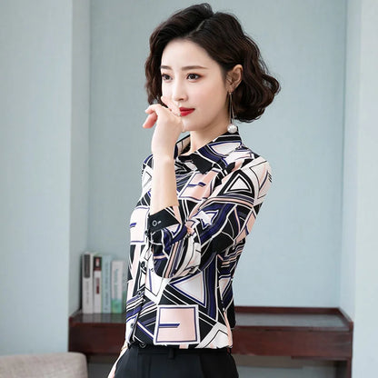 Printed Shirt for Women Long Sleeves Fashionable and Stylish Top.