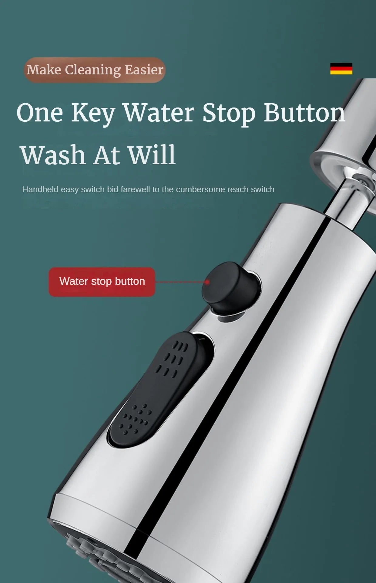 GEGVE Removable Kitchen Faucet  Flexible Head Hot Cold Faucets Tap Tap Mixer Manual Black for Kitchen Sink Adapted To Israel