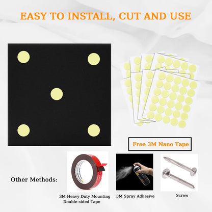 TOUO Acoustic Foam 6/12/12/48 Pcs Offices Acoustic Treatment Flame-Retardant High-Density Diamond Groove Soundproof Foam Panels