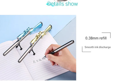 Kreative Simulation 98K Scharfschützengewehr Neutralstift mit Licht 0,38 mm schwarze Geltinte Student Schule Schreibwaren PUBG Lichter Stifte Geschenk.