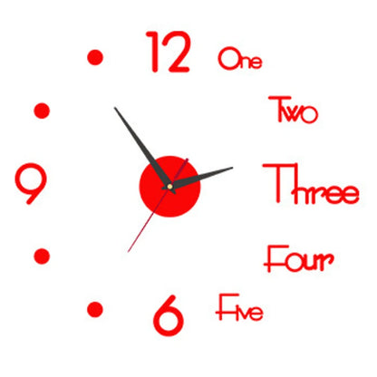 3D Leuchtende Wanduhr Rahmenlose Acryl DIY Digitale Uhr Wand Aufkleber Stumm Uhr Für Wohnzimmer Schlafzimmer Büro Wand Dekor