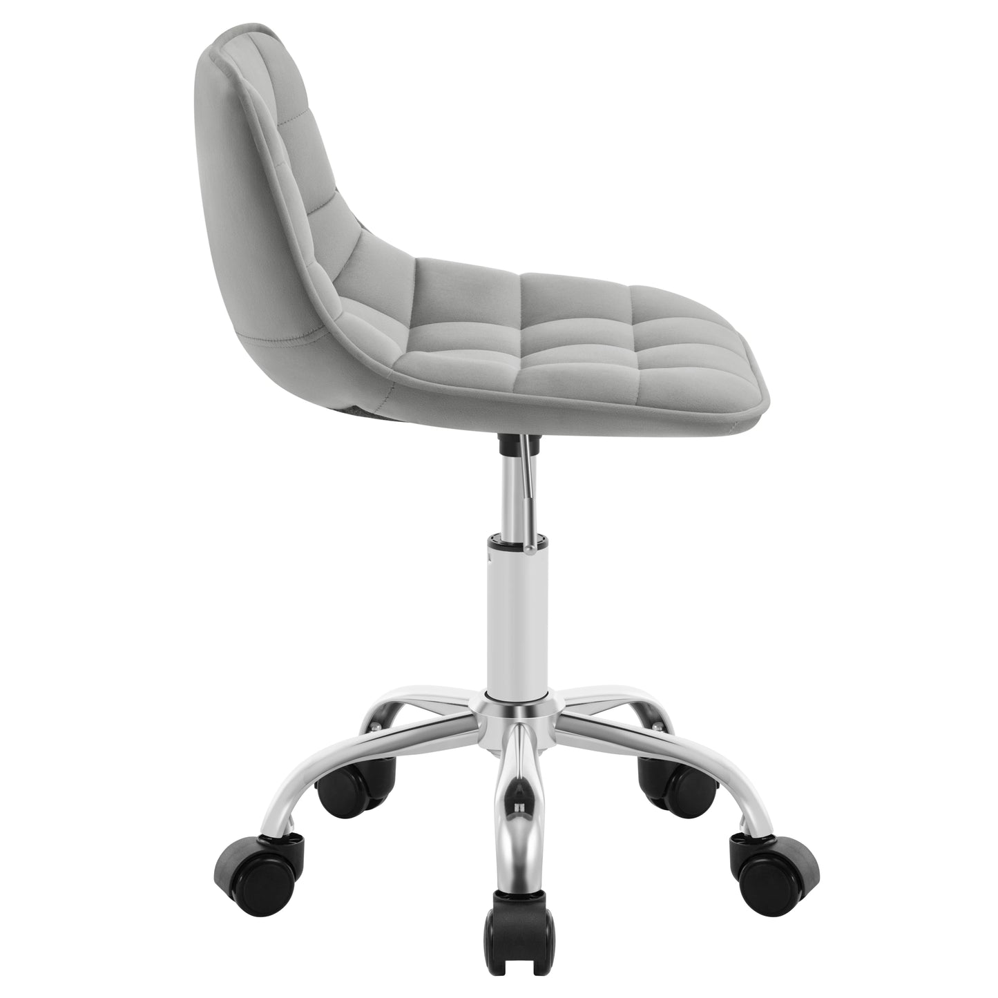 WOLTU Drehbarer Bürostuhl aus Samt, Make-up-Arbeitsstuhl, Ankleidehocker mit Rückenlehne, höhenverstellbarem, gepolstertem Sitz