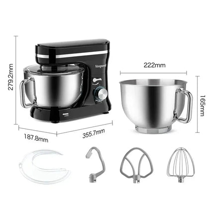 3in1 Multifunctional Chef Machine Kitchen Food Processor Stand Cream Egg Whisk Mixer Blender Cake Dough Bread Maker Machine.