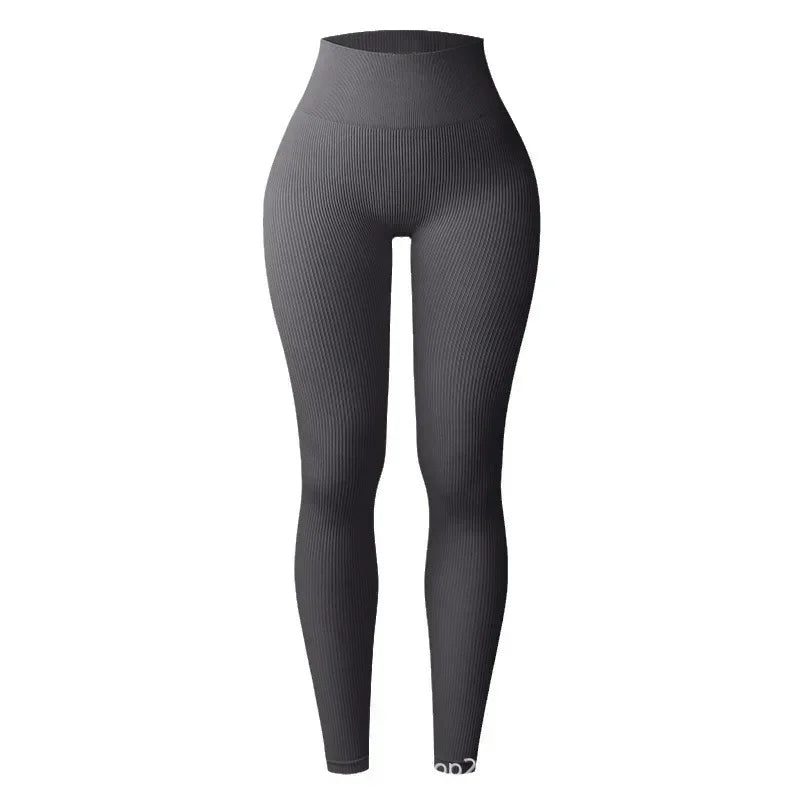 Thread Knited Leggings Frauen Nahtlose Dünne Strumpfhosen Gym Training Laufen Hohe Taille Hüfte Heben Hohe Elastische Yoga Fitness Hosen.