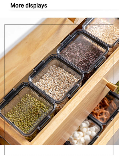 Dry Food Storage Box Food Containers Transparent Stackable Kitchen Spaghetti Noodles Sealed Tank Cans Organizers Bottles
