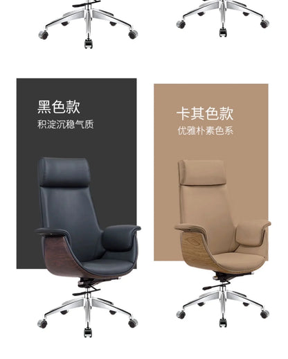 Einfacher Computer-Bürostuhl, ergonomisch, luxuriös, für Konferenzen, bequemer Bürostuhl, drehbarer Executive-Bürosmeubilair