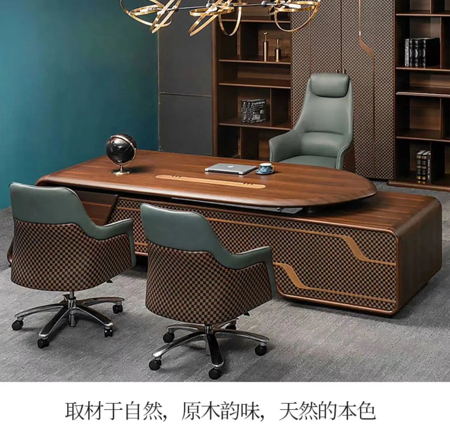 Leichter Luxus-Chef-Tisch, Chef-Schreibtisch, einfache moderne Büromöbel für Stuhlpersonen, speziell geformter kreativer Allgemein