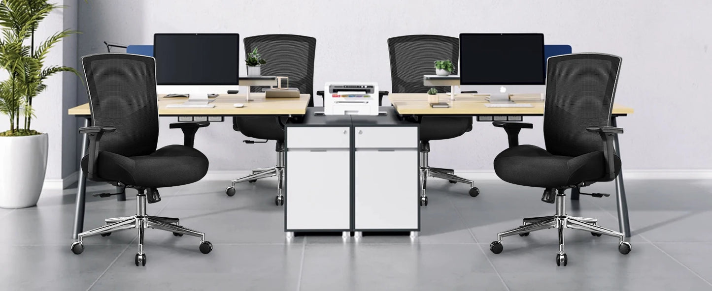 Bürostuhl 200 kg Ergonomischer Schreibtischstuhl mit 4D-Armlehnen, Bürostuhl mit Lendenwirbelstütze und 3D-verstellbarem, Wippfunkti