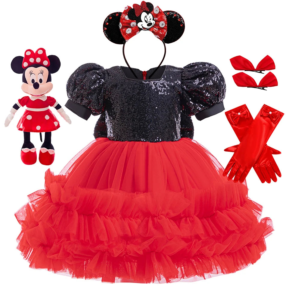 Kleinkind Disney Mickey Minnie Maus Cosplay Kleid Baby Mädchen Jungen Polka Dot Outfits Kinder Halloween Geburtstag Nette Kleidung Sets