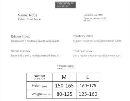 Winter Pochacco Sleepwear Women's Long Thickened Fleece Robe Set Cute Warm Flannel Student Outdoor Home Clothes Pajamas Set.