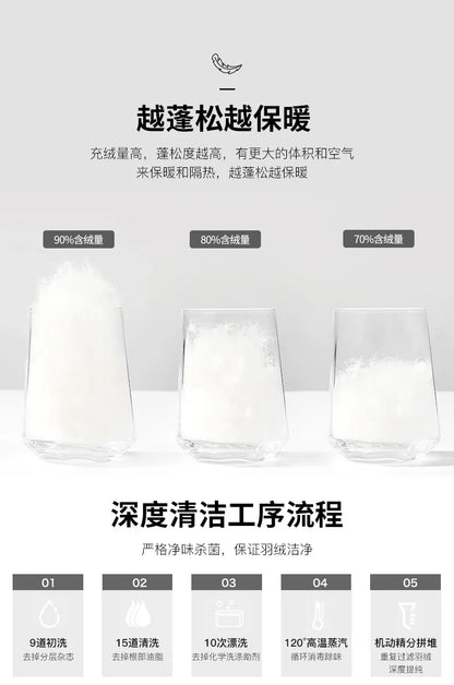 Men's Winter Down Pants 90% Goose Down Warm Fleece Lined Casual Trousers Elastic Waist  Pantalones Hombre Calça Casual PT-587.