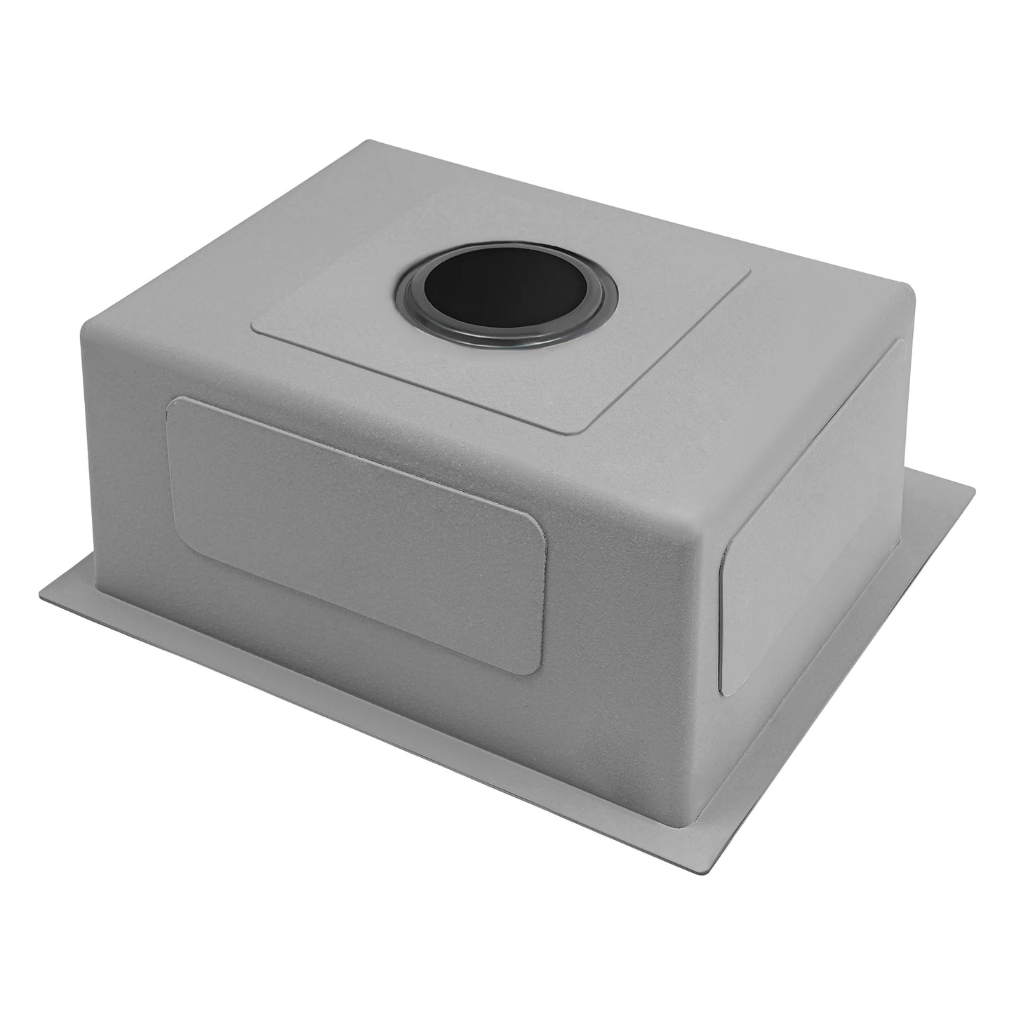 Spülbecken aus Edelstahl 201, schwarz, Deckenmontage, Unterputz-Spülbecken-Set mit Abflusskorb, Seifenspender, Küchenspüle