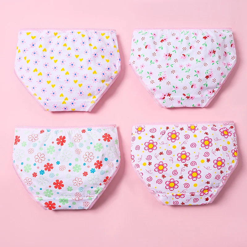 3/6/12 Pcs Cotton Panties Sets Girls Kids Short Briefs Children Underwear Child Cartoon Shorts Underpants Lace Panties Cute New.