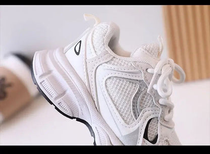Children Tennis Shoes Versatile Non-slip White Sneakers for Kids Girls Fashion Causal Breathable Toddlers Boys Sports Shoes Hot.