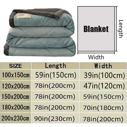 2025 NEW Winter Keep Warm Wool Throw Blanket for Sofa Winter Blanket King Size Home Warm Plaid Comforter Bedspread Bedding Sheet.