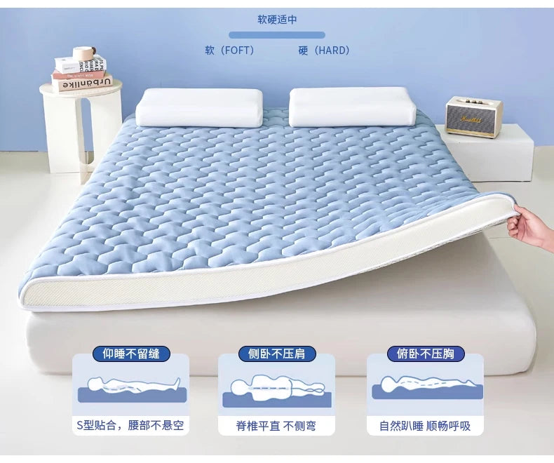 Schwammmatratze, elastisches Kissen, Zuhause, doppelt faltbar, Memory-Schaum, Latex, Tatami-Matte, Studentenwohnheim, Einzel-Schlafmatratzen