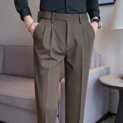 Navy Men's Suit Pants, White Black Trousers, Gray Khaki Pantalones Hombre Fashion Slim Male Pant, 28 29 30 31 32 33 34 36.