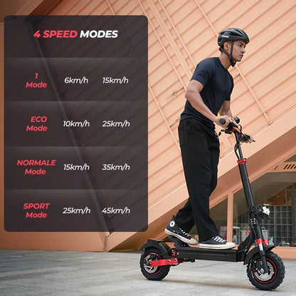 ISCOOTER IX5S Electric Scooter for Adults 1000W Motor E-Scooter 48V15AH Battery 11 Inch Off Road Tire Electric Off Road Scooter.