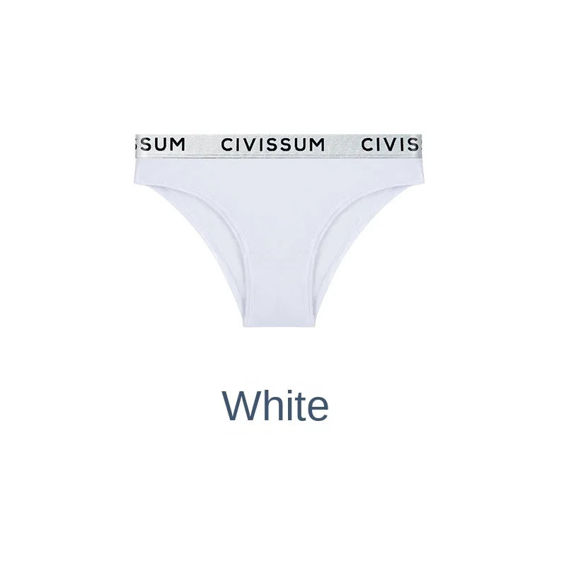 Jacquard Women's Panties Cotton Women'S Low Rise Underwear Students Solid Color Half Hip Classic Basic Female Briefs.