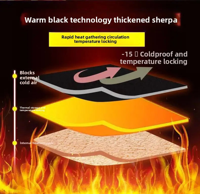 Men's Casual Thickened Fleece Lined Loose Fit Hoodie And Cardigan Set Warm Autumn Winter Clothing Sheepskin Velvet Outerwear.