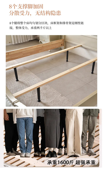 Design Modisches Bett Weißes Licht Luxus Chinesische Prinzessin Ästhetik Minimalistisches Bett Bequeme japanische Muebles-Möbel