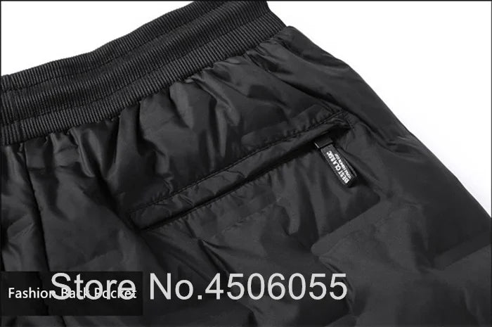 Winter Duck Down Pants Men Outdoor 8XL 7XL 6XL Plus Size Warm Padded Thicken Waterproof Thermal Trousers Windproof Male Jogger