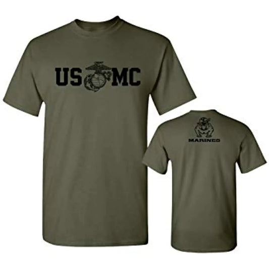 US Marine Corps Bull Dog USMC Military T-Shirt 100% Cotton O-Neck Summer Short Sleeve Casual Mens T-shirt Size S-3XL.