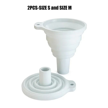 Kitchen Silicone Funnel  Foldable Funnel for Filling Water Bottle With Liquid Transfer Portable Oil Pot Funnel Kitchen Gadgets