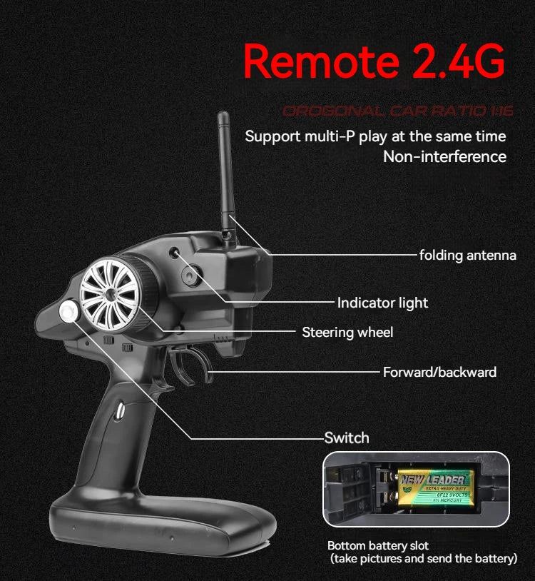 1: 10 4wd 70km/H Remote-Controlled Drifting Car Drifting Wheel Anti-Collision Off-Road Racing Car Remote-Controlled Off-Road.